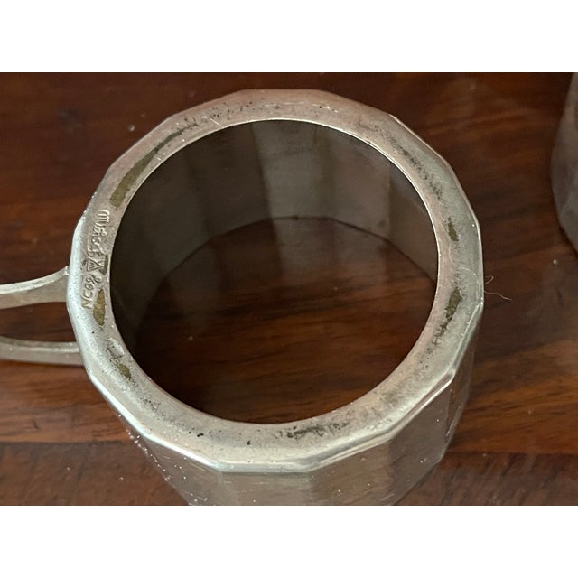 1910s Early 1900s New York Wien Wrerkstate Silverplate Glass Holders- Set of 6 For Sale - Image 5 of 5