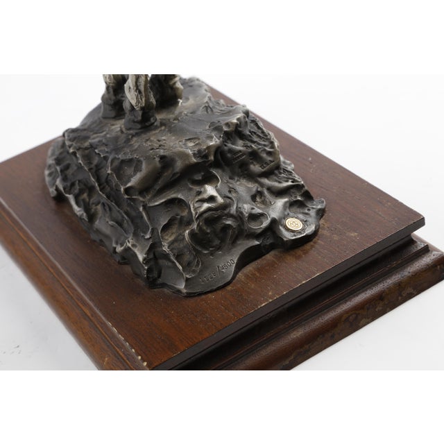 Gray 1970s James Earle Fraser the End of the Trail Native American Sculpture Statue Base 10 For Sale - Image 8 of 10