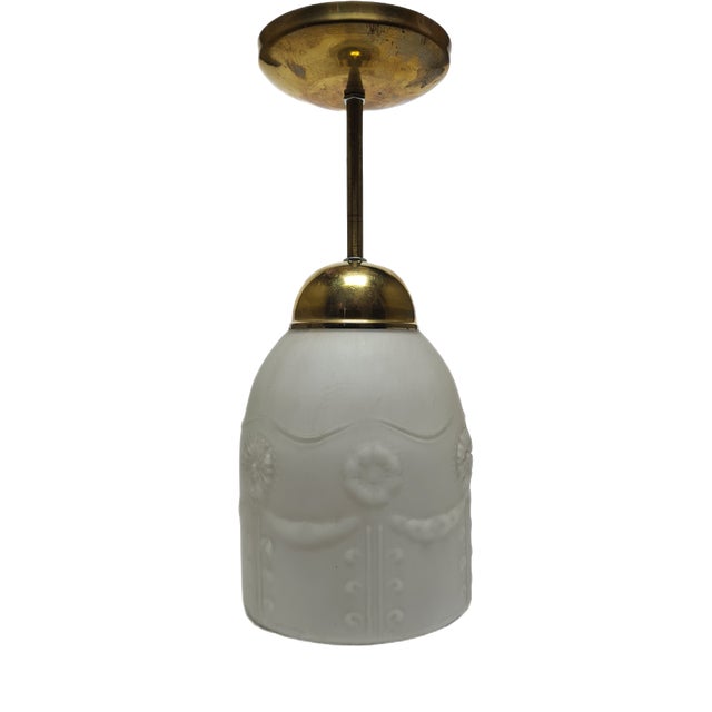 Vintage Pendant Lamp in Glass, Poland, 1960s For Sale