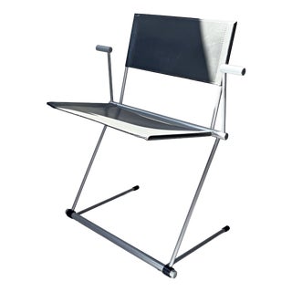 Ballerina Chair in Grey Coloured Full Grain Leather by Herbert Ohl for Matteo Grassi, 1990s For Sale