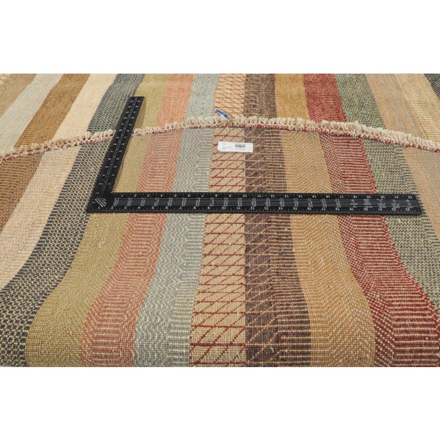 2010s Striped Round Area Rug - 08'11 X 09'00 For Sale - Image 5 of 9