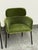 Caleb Zipperer for Cb2 Azalea Forest Green Logan Velvet Armchairs, Pair For Sale - Image 9 of 12