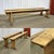 Pair of early 20th century poplar farmhouse benches/tables.