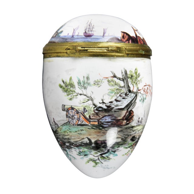 19th Century Egg Shaped Enamel Box For Sale - Image 5 of 8