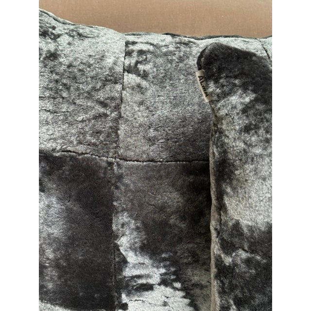 Black Shearling Cushions from Alma London, Spain, 2010, Set of 3 For Sale - Image 6 of 10