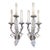 Mid 20th Century Fine Art Silver 3-Light Wall Sconces - a Pair For Sale