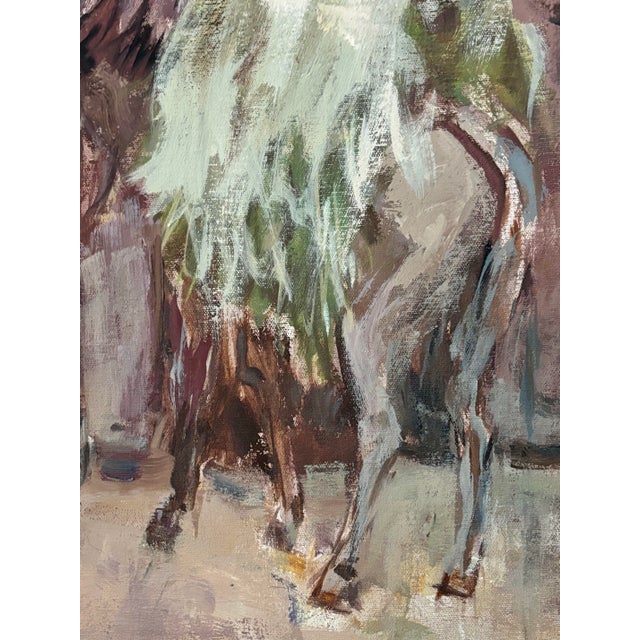 Early 20th Century Early 20th Century "Little Donkey" Oil Painting by Renowned Texas Artist, Emily Rutland (1890-1983) For Sale - Image 5 of 11