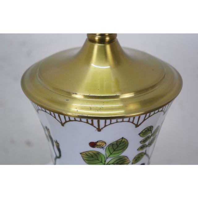 1980s Wildwood Chinoiserie Butterflies Leaves Ivy Table Lamp 31" For Sale - Image 10 of 16