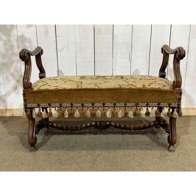 Antique Walnut Window Seat, 1900s For Sale - Image 15 of 15