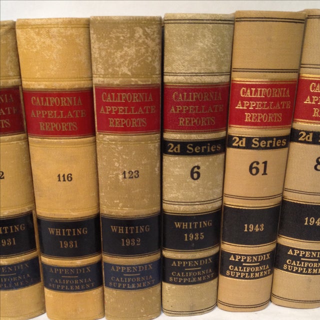 Law Books, California Appellate Reports Set of 7 Chairish