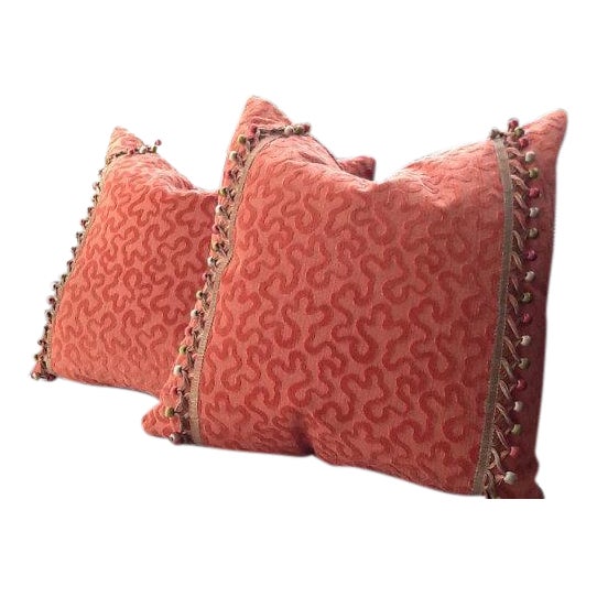 Schumacher "Vermicelli" Velvet Pillow Covers - a Pair ...