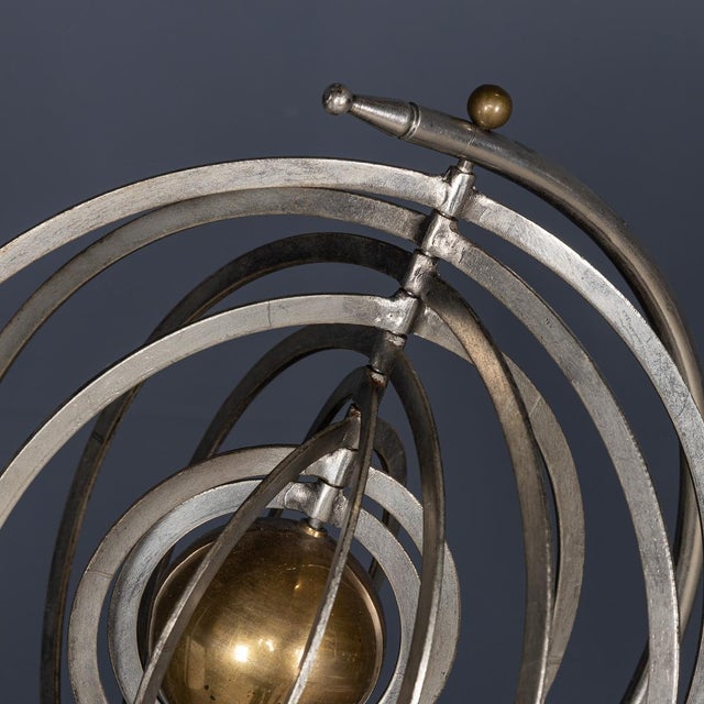Steel and Brass Copernican Armillary Sphere, 1930s For Sale - Image 10 of 18