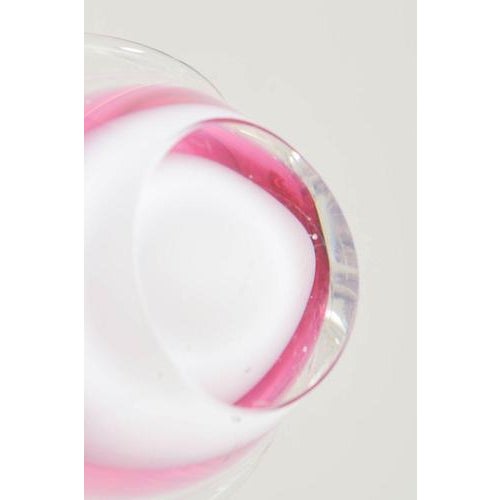 Organic Pink and White Coquille Bowl by Paul Kedelv for Flygfors, 1950s For Sale - Image 4 of 5