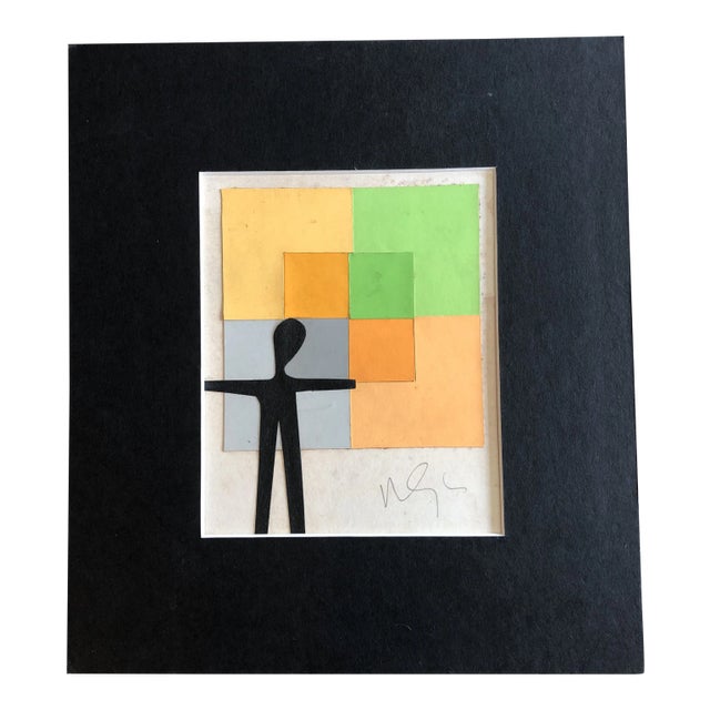 Contemporary Original Wayne Cunningham “Albee’s Ll” Hands Across America Series Abstract Collage For Sale