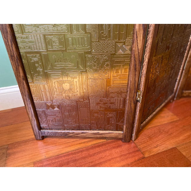 Wood Mid Century Modern Saftiplas Three-Panel Room Divider For Sale - Image 7 of 13