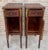 1940s 1940s Pair of French Empire Style Wood Nightstands With Inlay and Bronze Mounts For Sale - Image 5 of 11