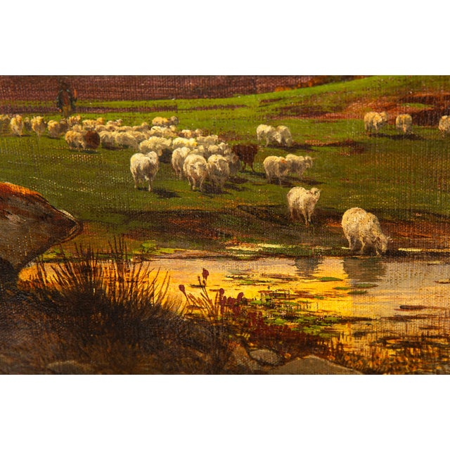 Italian Landscape Painting “View of Roman Campagna Ruins” by Hermann Corrodi For Sale - Image 11 of 18