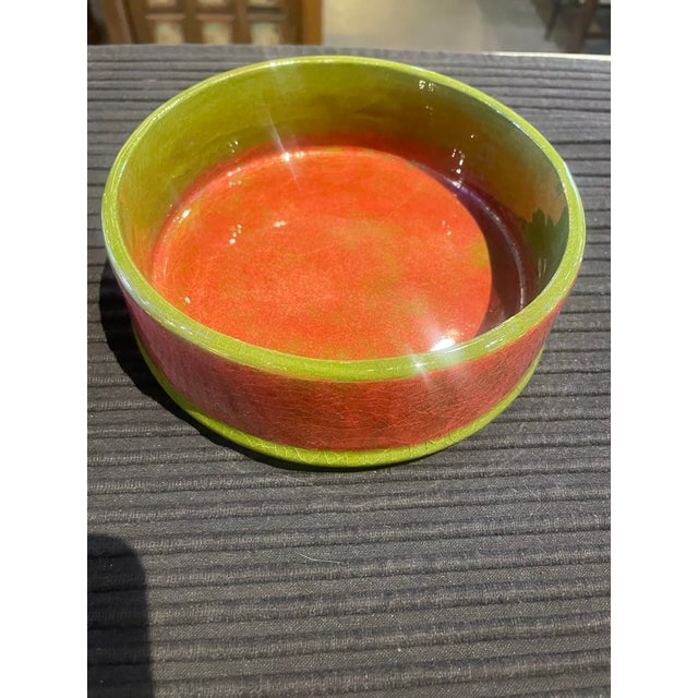 Glazed ceramic lidded box by Polia Pillin Whimsical figurative design with animals 1960s Signed