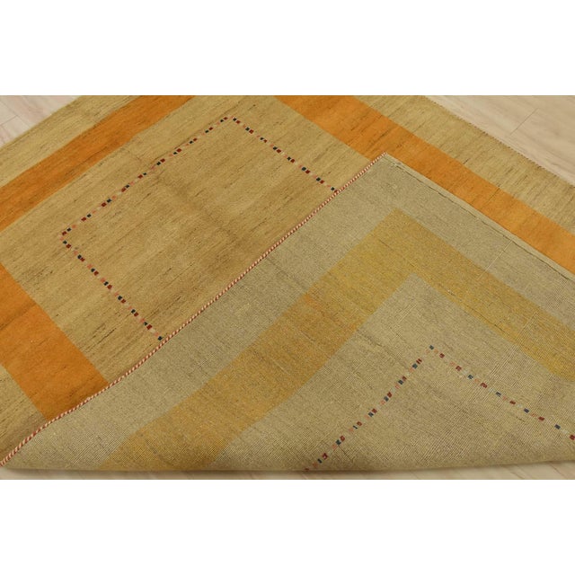 Gabbeh Rug 5’8” X 7’10” Beige Wool Contemporary Hand-Knotted Carpet For Sale - Image 13 of 14