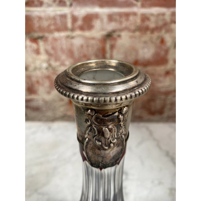 Metal 1970s Vintage Italian Mid-Century Glass Decanter For Sale - Image 7 of 8