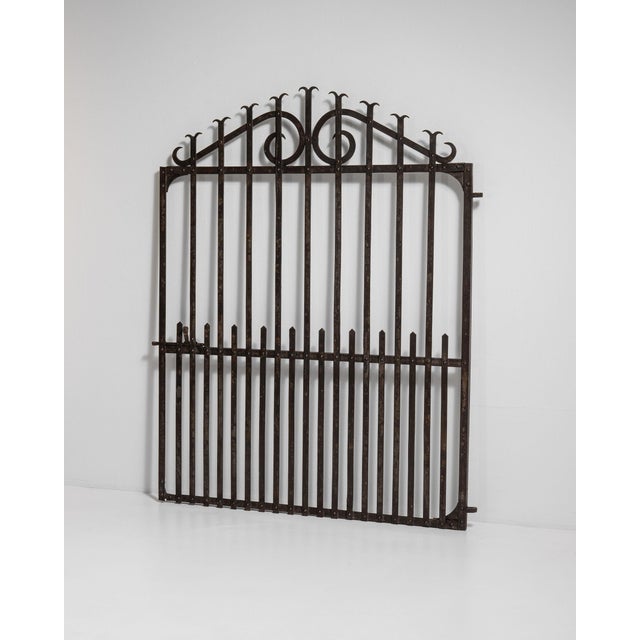 19th Century France Charcoal Wrought Iron Gate For Sale - Image 9 of 15
