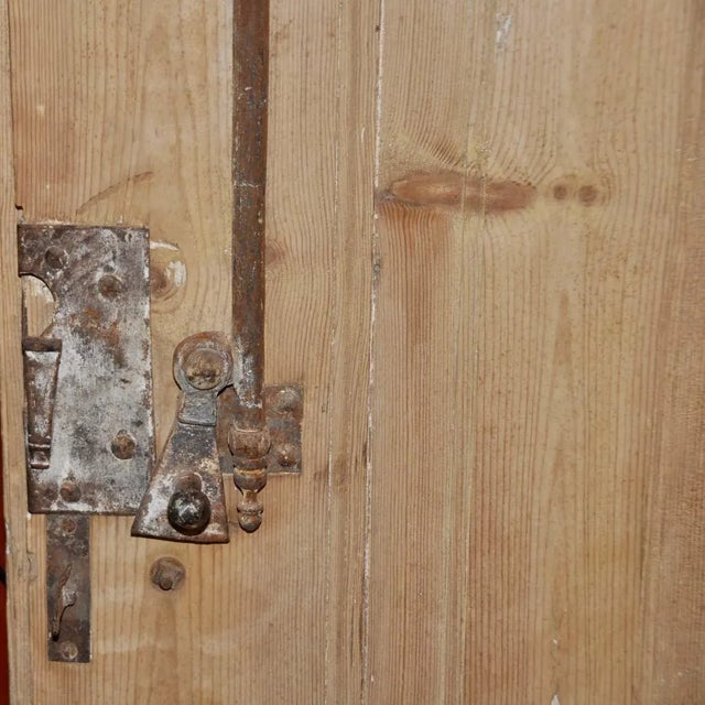 Brown Vintage Pinewood Door, 1930s For Sale - Image 8 of 16