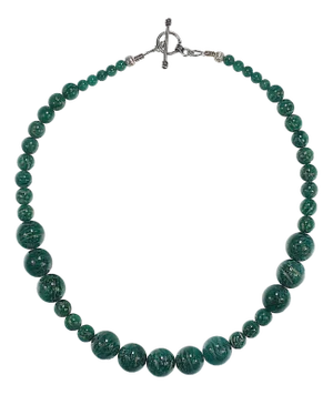 Ajd 17 Inch Deep Green Amazonite Graduated Necklace Great Gift!
