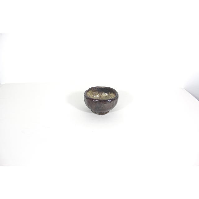 Contemporary Vintage Primitive Pottery Bowl For Sale - Image 3 of 11