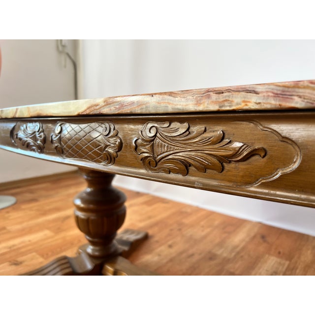 Mid-Century Modern Wilhelminian Style Coffee Table with Onyx Top, 1960s For Sale - Image 3 of 15