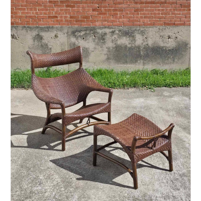 Yuzuro Yamakawa Lounge Chair and Ottoman For Sale - Image 9 of 10