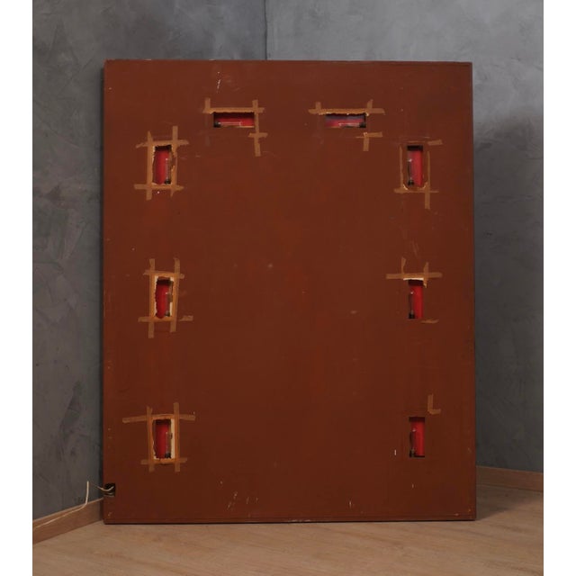 Walnut Wood and Mirrored Glass Wall Mirror by Luigi Brusotti, 1940s For Sale - Image 12 of 17