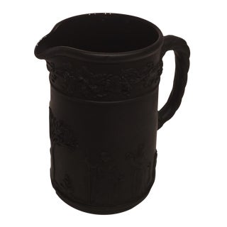 Black Wedgwood Basalt Pitcher 1942 For Sale