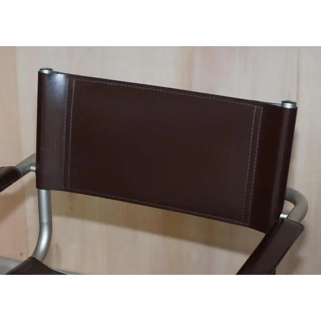 Vintage Leather B34 Armchair by Mart Stam For Sale - Image 4 of 18