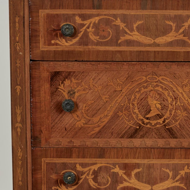 1920s Antique Italian Neoclassical Inlaid Chest or Stand For Sale - Image 5 of 16