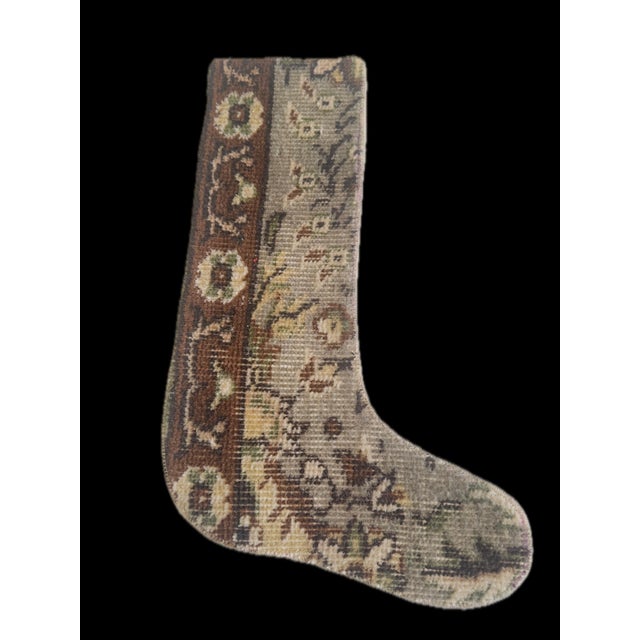 Turkish Rug Christmas Stocking, Handmade Vintage Anatolian Wool, Boho ...