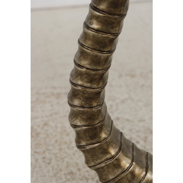 Vintage Eglomise Glass Top Accent Table For Sale - Image 10 of 13