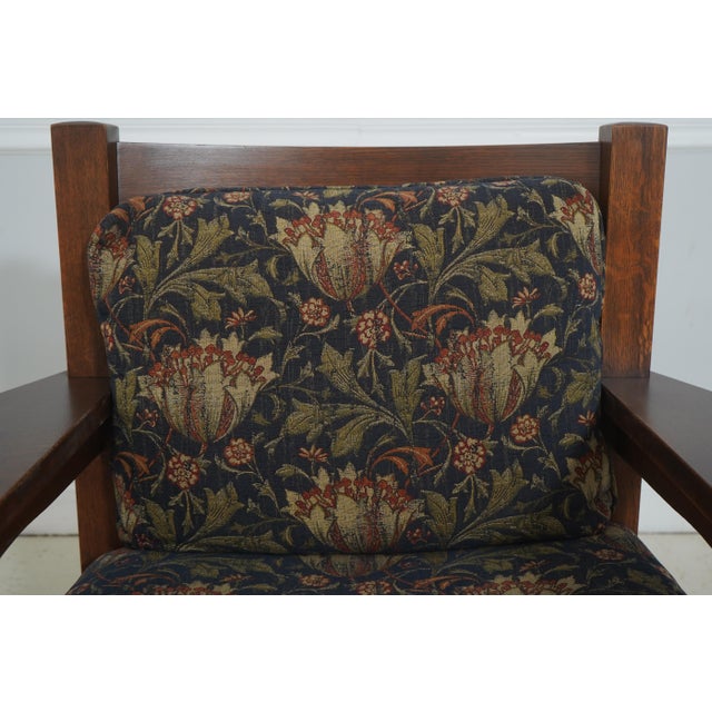 2000 - 2009 Stickley Mission Oak Eastwood Chair & Ottoman For Sale - Image 5 of 18