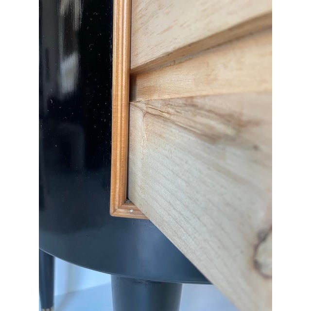 Mid-Century Chest of Drawers in Lacquered Wood and Parchment, 1950 For Sale - Image 13 of 18