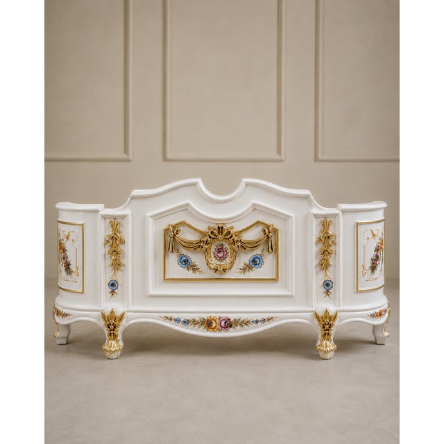 1950 French Louis XVI White Gold Wood Twin Bedframes - Pair For Sale - Image 9 of 14