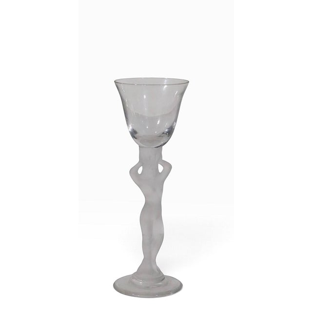 1970s 1970s Art Deco Venus Bacchante Stemware Glasses by Bayel - Set of Eight For Sale - Image 5 of 14