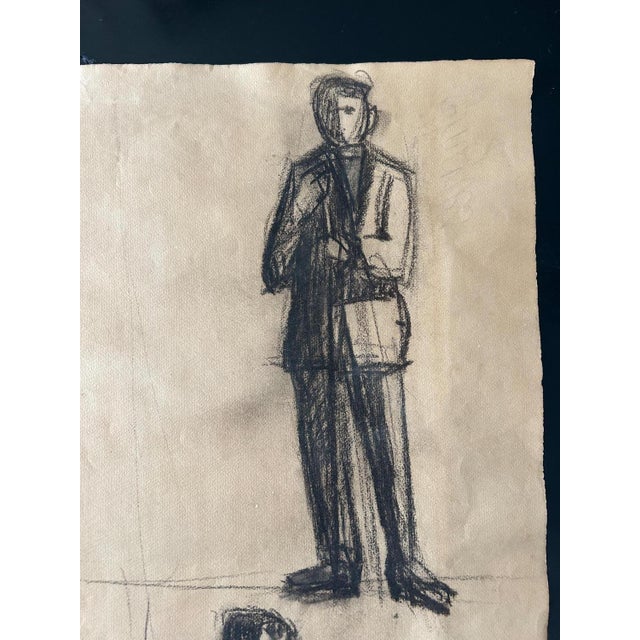 Paper Unknow, Untitled, 1924, Charcoal on Paper, Set of 3 For Sale - Image 7 of 17