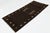 3 X 6 Minimalist Dark Brown Modern Gabbeh Wool Rug – Hand-Knotted Tribal Runner For Sale - Image 4 of 8