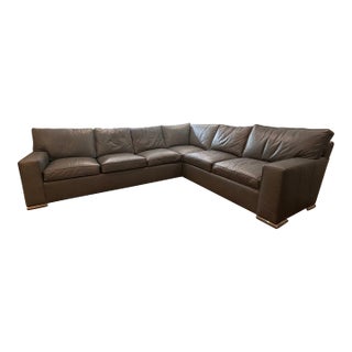 Century Leather Sectional Sofa For Sale