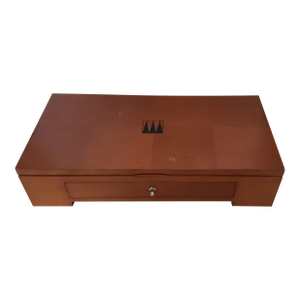 Backgammon Set in Cherry Wood Desktop Box Signed Michael Graves