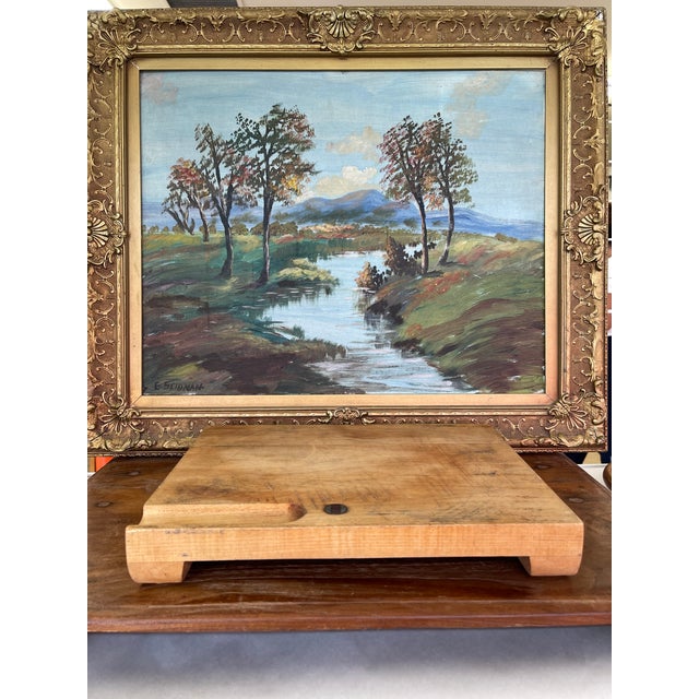 Brown Vintage Vermont Maple Butcher Block Cutting Board by Mountain Hardwood Adams Co., Dorset For Sale - Image 8 of 10