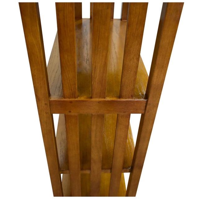 2020s Crafters and Weavers Mission Spindle Side 5 Shelf Bookcase - Michael's Cherry For Sale - Image 5 of 7