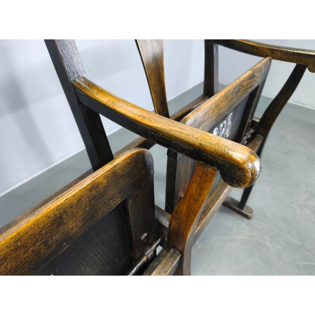 Vintage Czechoslovak Beech Wood Cinema Bench, 1920s For Sale - Image 15 of 18