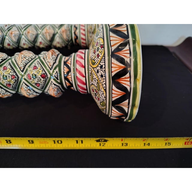 Pair of Large Vintage Portuguese Estrela De Conimbriga 15th-Century Style Spiral Candlesticks For Sale In Portland, ME - Image 6 of 7