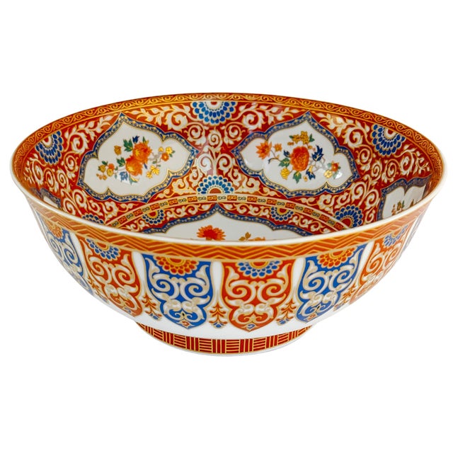 Vintage Kaiser Germany "Ming" Imari Style Porcelain Centerpiece Bowl For Sale In San Diego - Image 6 of 9