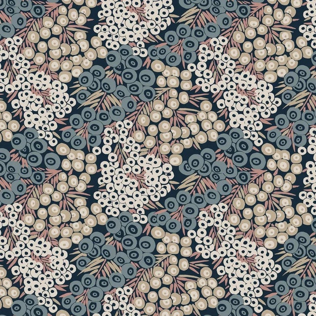 Spritely Home Dyer Storage Ottoman in Navy Blush Loiret For Sale - Image 4 of 6